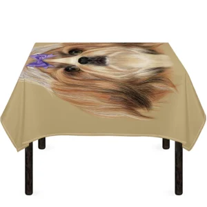 Shih Tzu Portrait Print Tablecloth Kitchen Home Decor