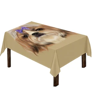 Shih Tzu Portrait Print Tablecloth Kitchen Home Decor