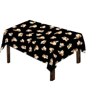 Shih Tzu Puppy Pattern Print Tablecloth Kitchen Home Decor