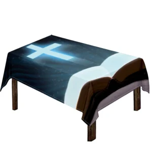 Shining Holy Bible Print Tablecloth Kitchen Home Decor