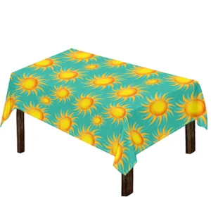 Shiny Sun Pattern Print Tablecloth Kitchen Home Decor