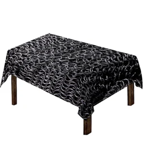 Silver Chainmail Print Tablecloth Kitchen Home Decor