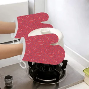 Skate Board Pattern Print Design 01 Heat Resistant Oven Mitts & Pot Holders Set