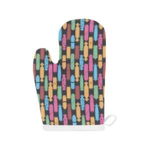 Skate Board Pattern Print Design 02 Heat Resistant Oven Mitts & Pot Holders Set