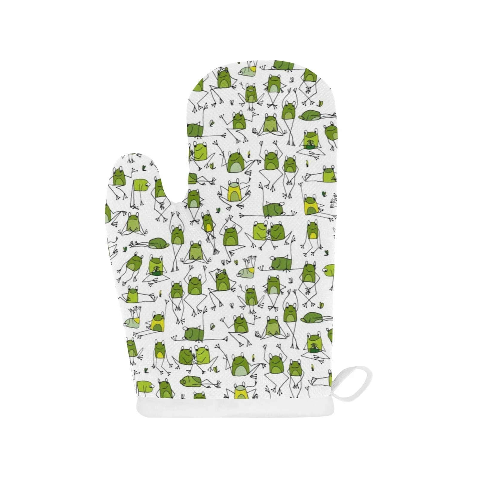 Sketch Funny Frog Pattern Heat Resistant Oven Mitts Pot Holders Set Sketch Funny Frog Pattern Heat Resistant Oven Mitts Pot Holders Set