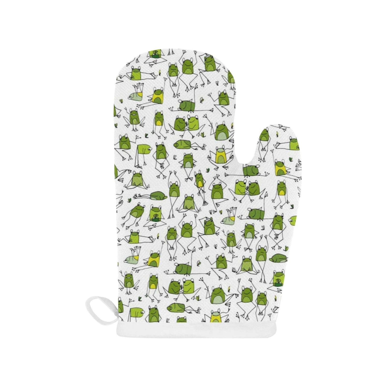 Sketch Funny Frog Pattern Heat Resistant Oven Mitts Pot Holders Set Sketch Funny Frog Pattern Heat Resistant Oven Mitts Pot Holders Set