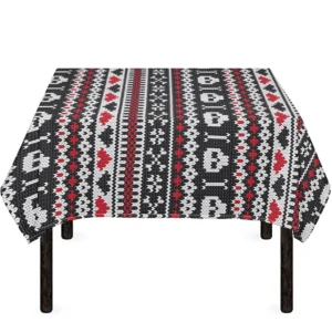 Skull Knitted Pattern Print Tablecloth Kitchen Home Decor