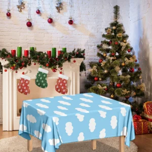 Sky Cloud Pattern Print Tablecloth Kitchen Home Decor