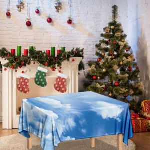 Sky Cloud Print Tablecloth Kitchen Home Decor