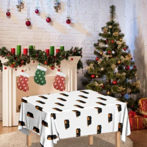 Sleeping Rottweiler Pattern Print Tablecloth Kitchen Home Decor