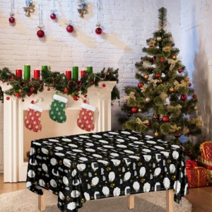 Sleeping Sheep Pattern Print Tablecloth Kitchen Home Decor