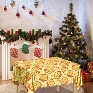 Slice Of Cheese Pattern Print Tablecloth Kitchen Home Decor