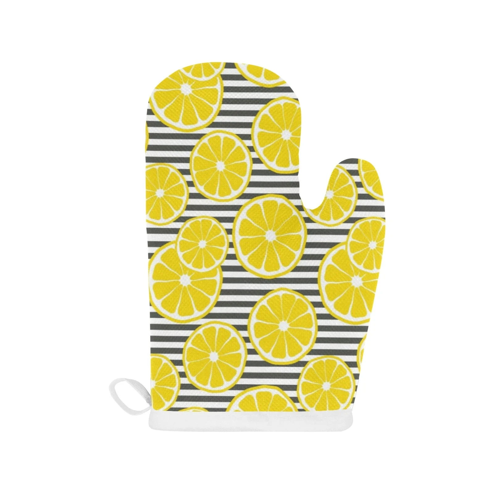 Slice of Lemon Design Pattern Heat Resistant Oven Mitts Pot Holders Set Slice of Lemon Design Pattern Heat Resistant Oven Mitts Pot Holders Set