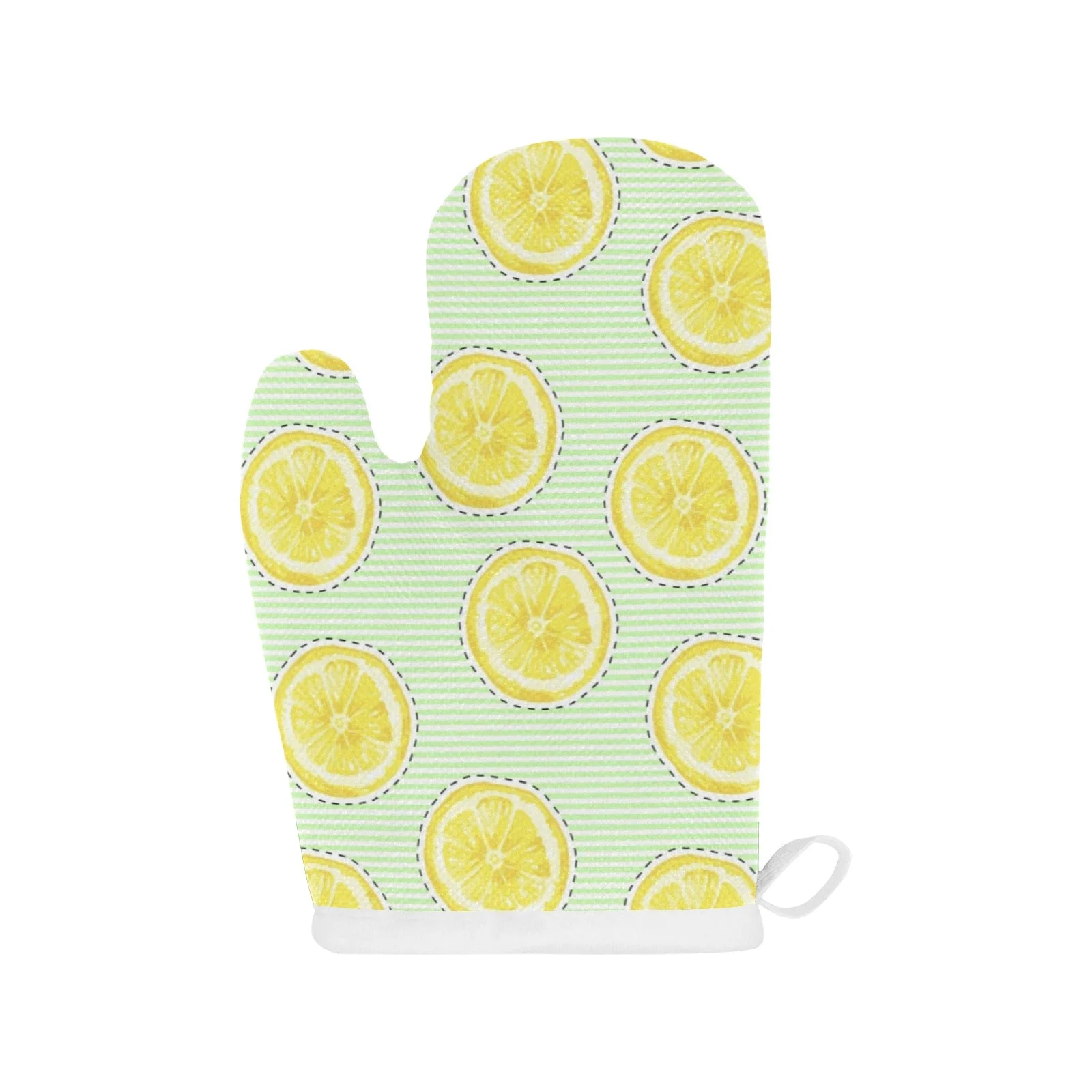 Slice of Lemon Pattern Heat Resistant Oven Mitts Pot Holders Set Slice of Lemon Pattern Heat Resistant Oven Mitts Pot Holders Set