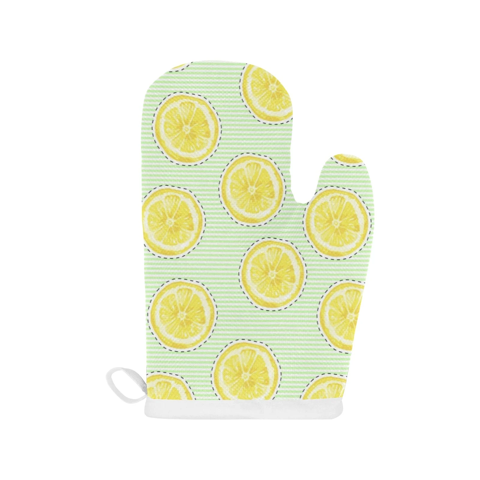 Slice of Lemon Pattern Heat Resistant Oven Mitts Pot Holders Set Slice of Lemon Pattern Heat Resistant Oven Mitts Pot Holders Set