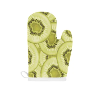 Sliced Kiwi Pattern Heat Resistant Oven Mitts Pot Holders Set