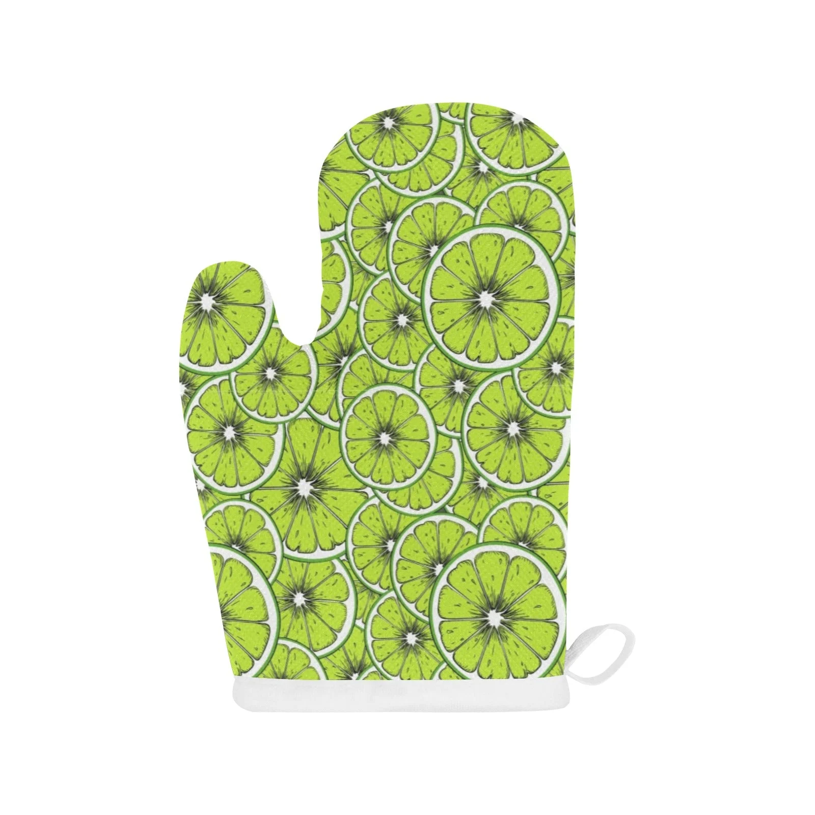 Slices of Lime Design Pattern Heat Resistant Oven Mitts Pot Holders Set Slices of Lime Design Pattern Heat Resistant Oven Mitts Pot Holders Set