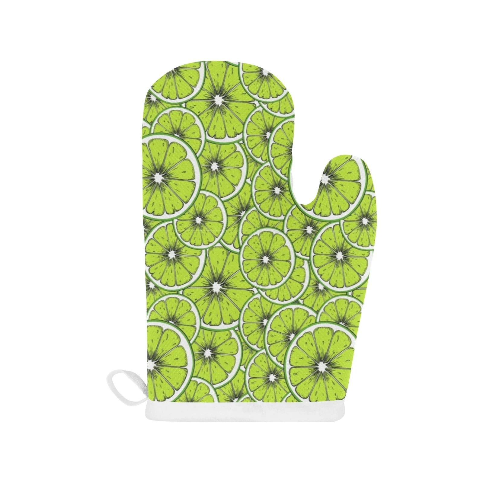 Slices of Lime Design Pattern Heat Resistant Oven Mitts Pot Holders Set Slices of Lime Design Pattern Heat Resistant Oven Mitts Pot Holders Set