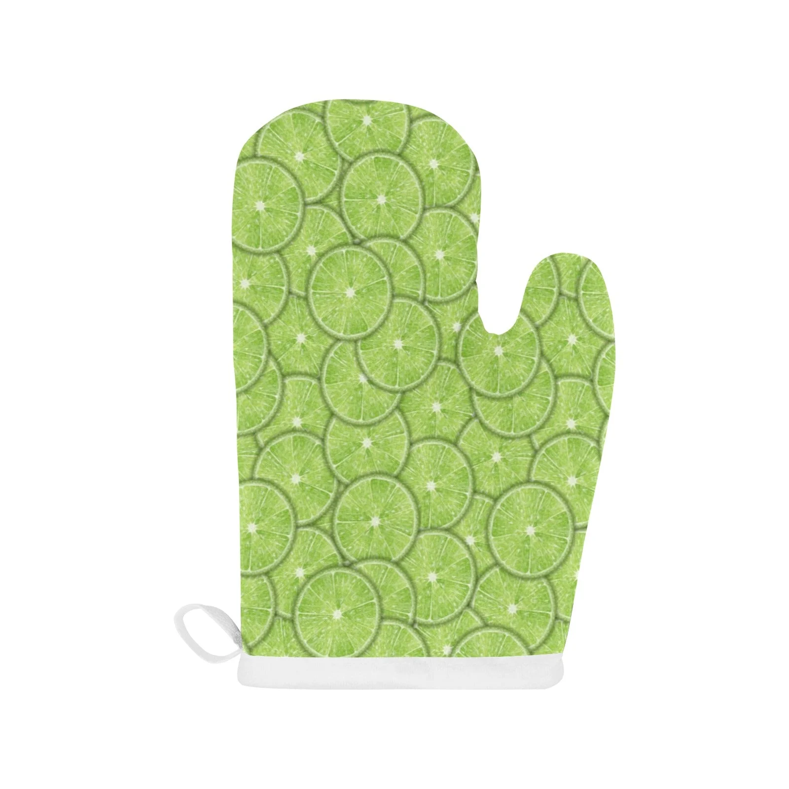 Slices of Lime Pattern Heat Resistant Oven Mitts Pot Holders Set Slices of Lime Pattern Heat Resistant Oven Mitts Pot Holders Set