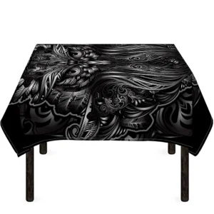 Sliver Spiritual Owl Print Tablecloth Kitchen Home Decor
