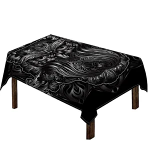 Sliver Spiritual Owl Print Tablecloth Kitchen Home Decor