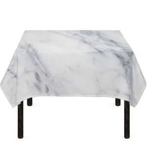 Smoke Grey Marble Print Tablecloth Kitchen Home Decor