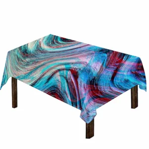 Smoke Psychedelic Trippy Print Tablecloth Kitchen Home Decor