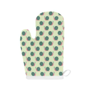 Snail Pattern Print Design 04 Heat Resistant Oven Mitts & Pot Holders Set