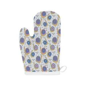 Snail Pattern Print Design 05 Heat Resistant Oven Mitts & Pot Holders Set
