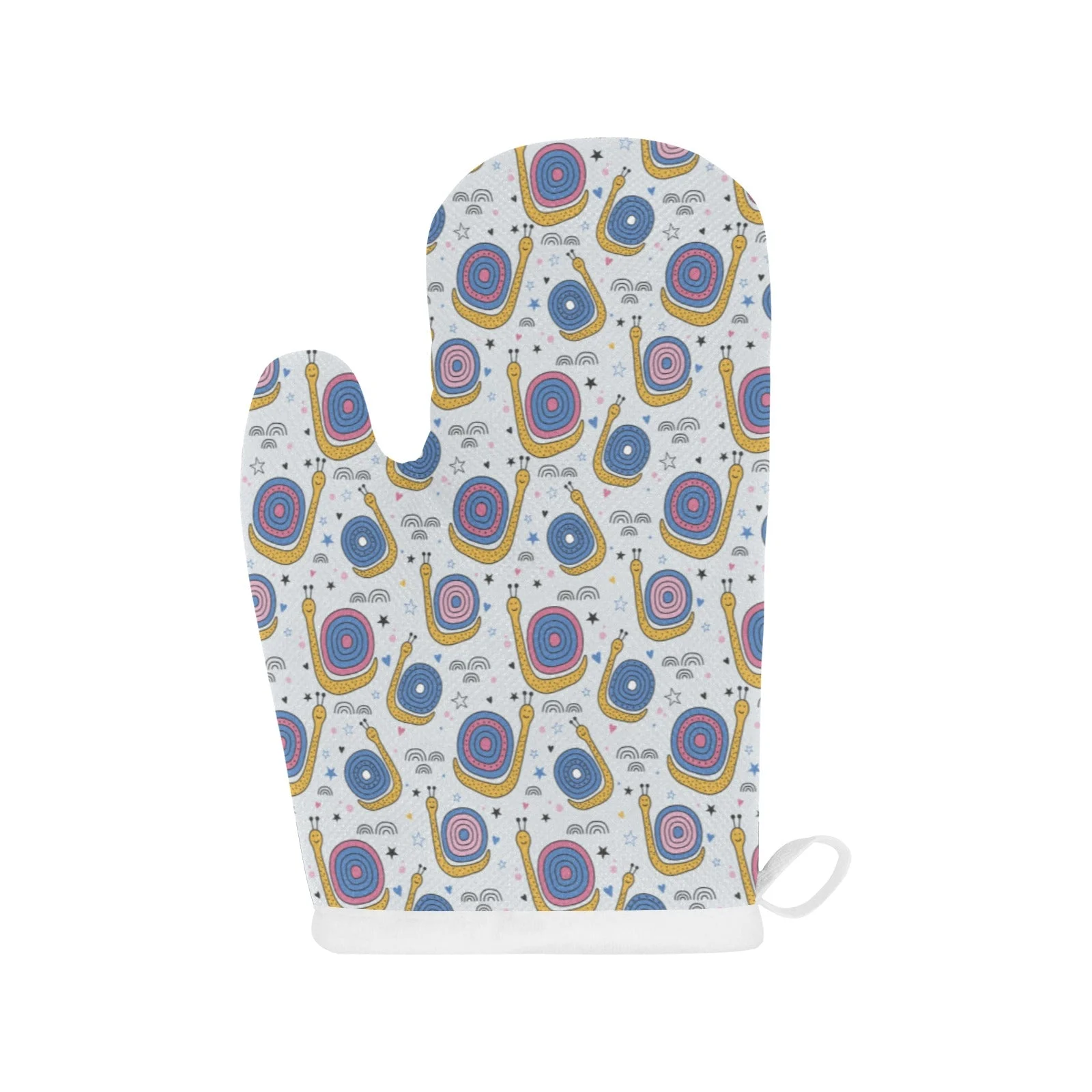 Snail Pattern Print Design 05 Heat Resistant Oven Mitts & Pot Holders Set Snail Pattern Print Design 05 Heat Resistant Oven Mitts & Pot Holders Set