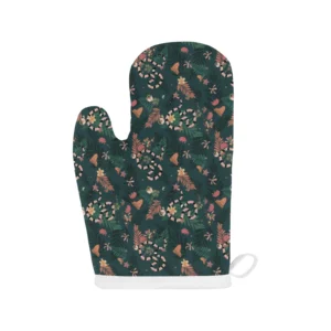 Snake Forest Pattern Heat Resistant Oven Mitts Pot Holders Set