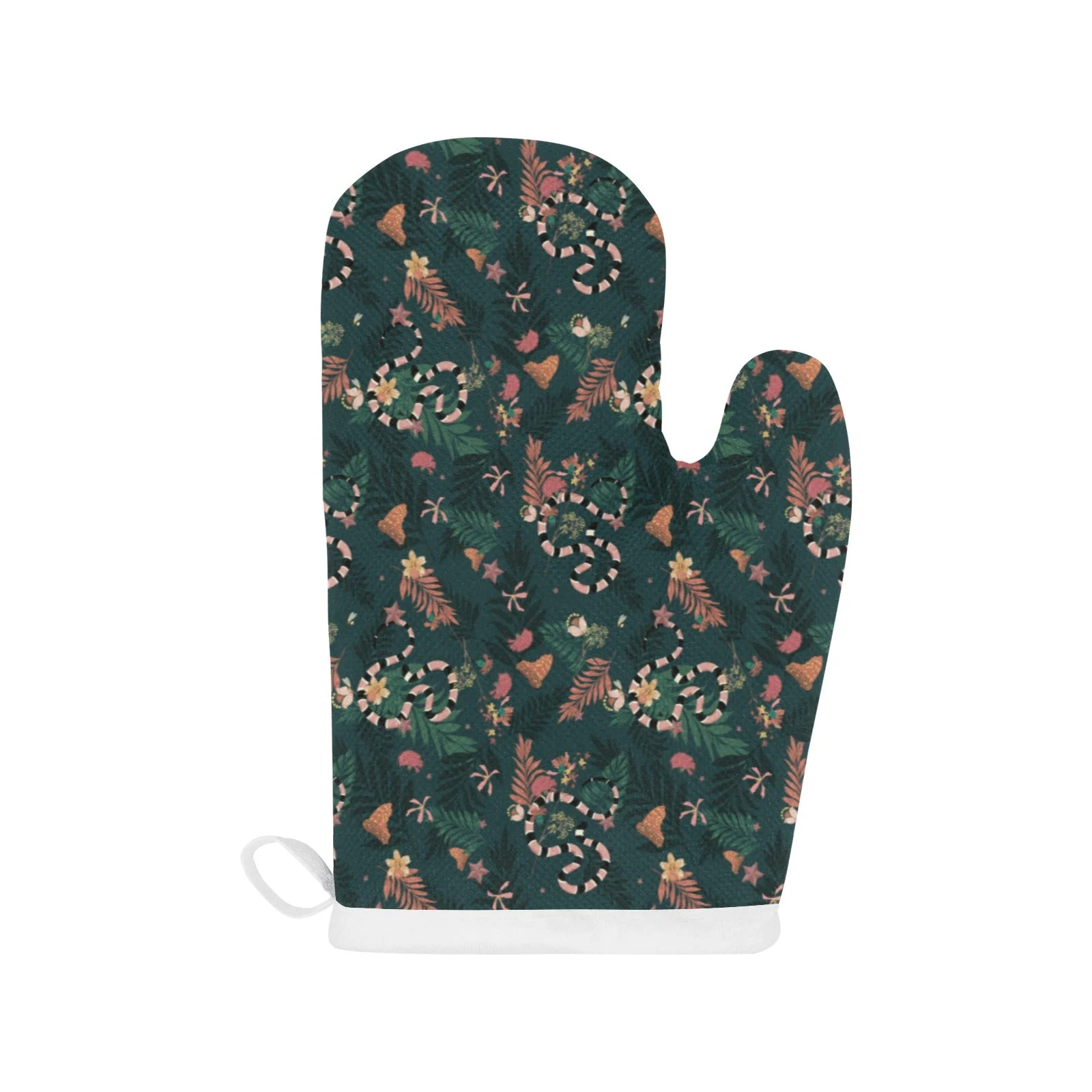 Snake Forest Pattern Heat Resistant Oven Mitts Pot Holders Set Snake Forest Pattern Heat Resistant Oven Mitts Pot Holders Set