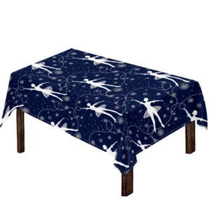 Snowflake Ballet Pattern Print Tablecloth Kitchen Home Decor