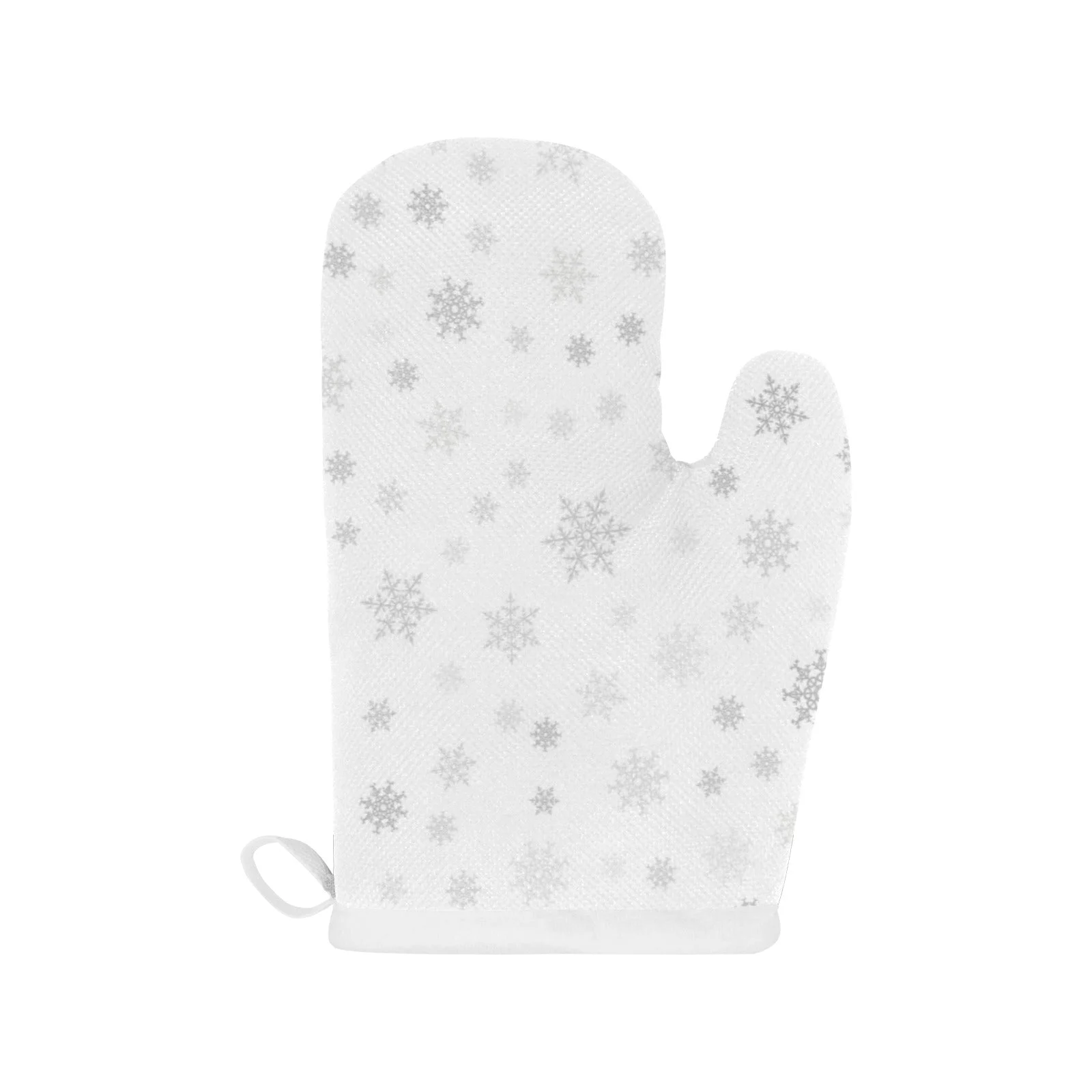 Snowflake Pattern White Background Heat Resistant Oven Mitts Pot Holders Set Snowflake Pattern White Background Heat Resistant Oven Mitts Pot Holders Set