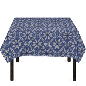 Snowflakes Knitted Pattern Print Tablecloth Kitchen Home Decor