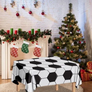 Soccer Ball Print Tablecloth Kitchen Home Decor