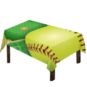 Softball Field And Ball Print Tablecloth Kitchen Home Decor