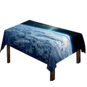 Space And Earth Print Tablecloth Kitchen Home Decor