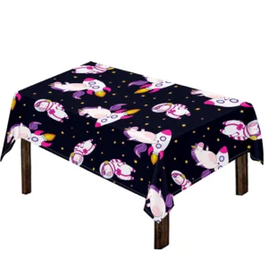 Space Astronaut Unicorn Pattern Print Tablecloth Kitchen Home Decor