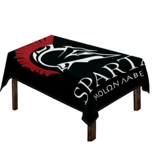 Spartan Molon Labe Print Tablecloth Kitchen Home Decor