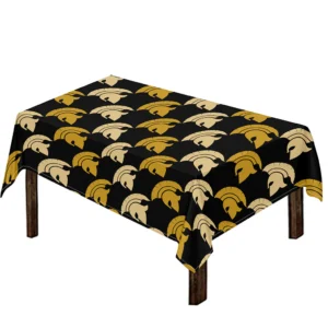 Spartan Warrior Helmet Pattern Print Tablecloth Kitchen Home Decor
