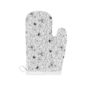 Spider Web Cobweb Pattern Heat Resistant Oven Mitts Pot Holders Set