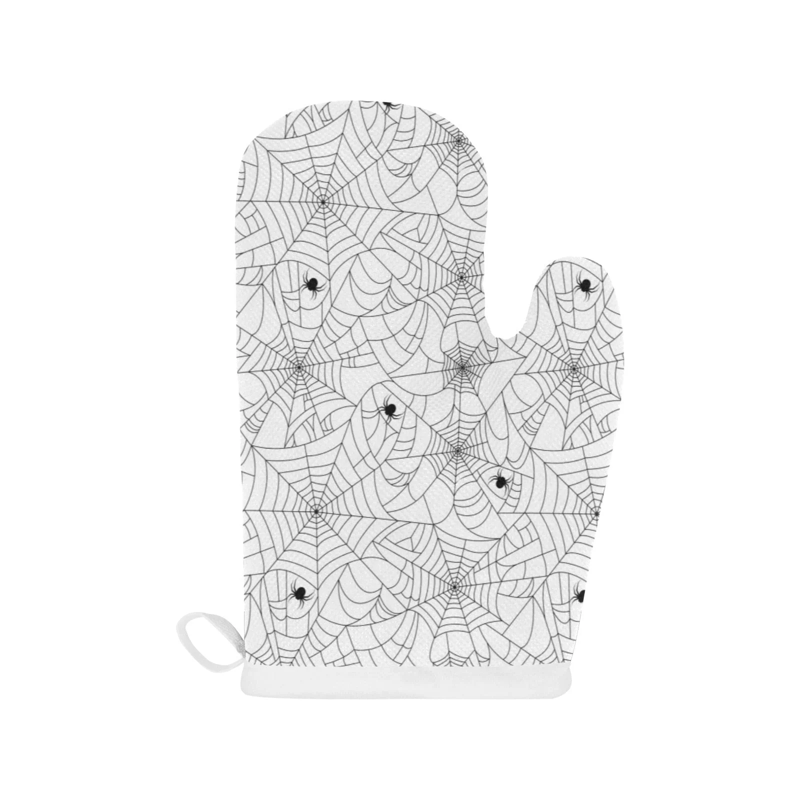 Spider Web Cobweb Pattern White Background Heat Resistant Oven Mitts Pot Holders Set Spider Web Cobweb Pattern White Background Heat Resistant Oven Mitts Pot Holders Set
