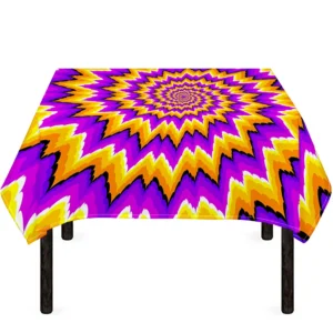 Spiral Expansion Moving Optical Illusion Tablecloth Kitchen Home Decor