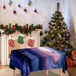 Spiral Milky Way Print Tablecloth Kitchen Home Decor