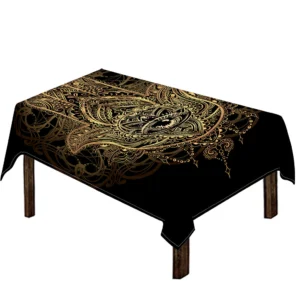Spiritual Hamsa Hand Of Fatima Print Tablecloth Kitchen Home Decor