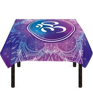 Spiritual Om Mandala Print Tablecloth Kitchen Home Decor