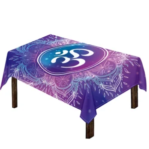 Spiritual Om Mandala Print Tablecloth Kitchen Home Decor