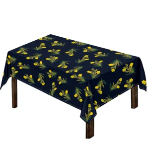Spring Daffodil Flower Pattern Print Tablecloth Kitchen Home Decor