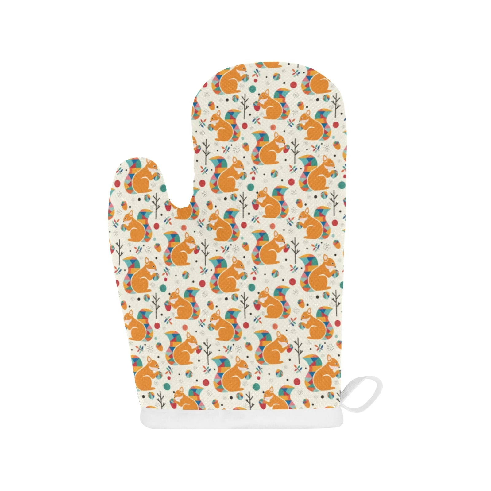 Squirrel Pattern Print Design 04 Heat Resistant Oven Mitts & Pot Holders Set Squirrel Pattern Print Design 04 Heat Resistant Oven Mitts & Pot Holders Set
